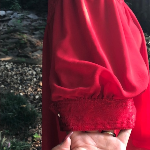 Anthro's Moulinette Soeurs red blouse - Picture 3 of 6